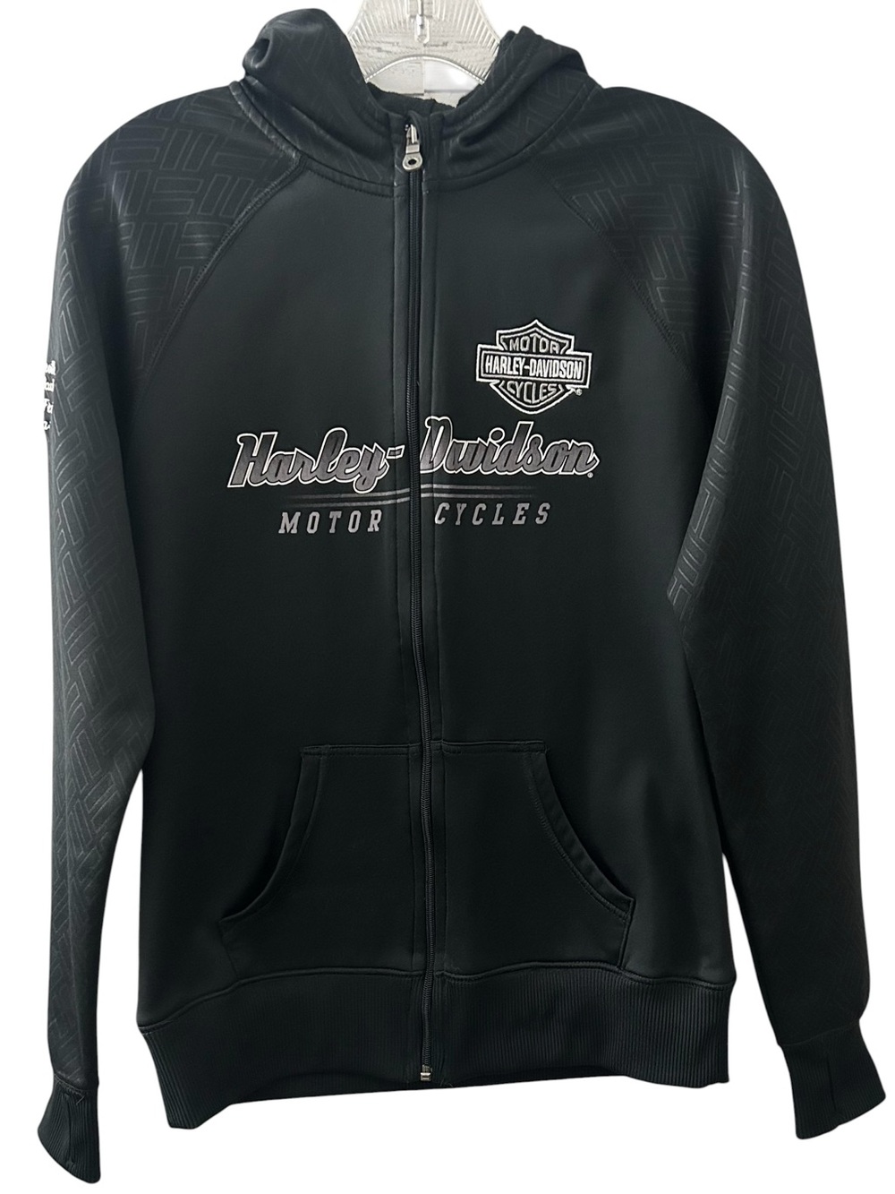 Harley Davidson Womens M Full Zip Hoodie Black Dillon Brothers Omaha Nebraska